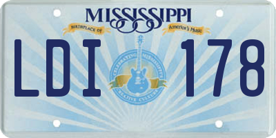 MS license plate LDI178