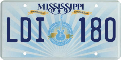 MS license plate LDI180