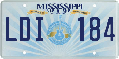 MS license plate LDI184