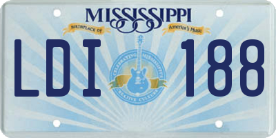 MS license plate LDI188