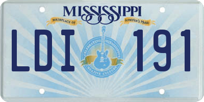 MS license plate LDI191