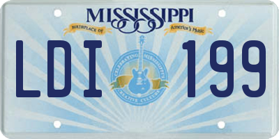 MS license plate LDI199