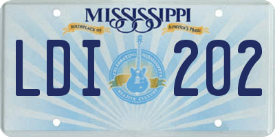 MS license plate LDI202