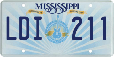 MS license plate LDI211