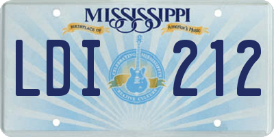 MS license plate LDI212