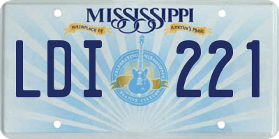 MS license plate LDI221