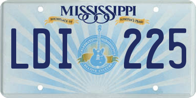 MS license plate LDI225