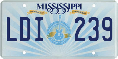 MS license plate LDI239