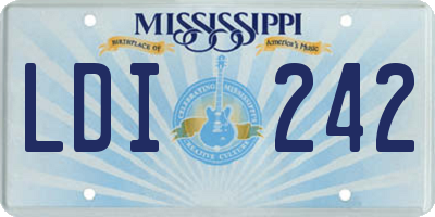 MS license plate LDI242