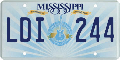 MS license plate LDI244