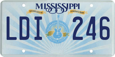 MS license plate LDI246