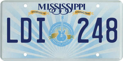 MS license plate LDI248
