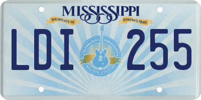 MS license plate LDI255