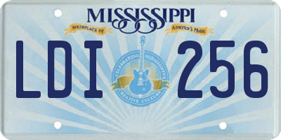 MS license plate LDI256