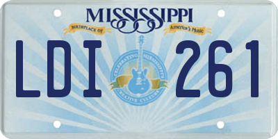 MS license plate LDI261