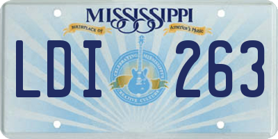 MS license plate LDI263