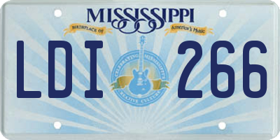 MS license plate LDI266