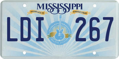 MS license plate LDI267