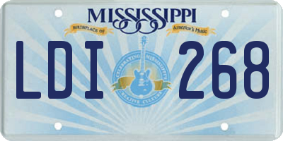 MS license plate LDI268