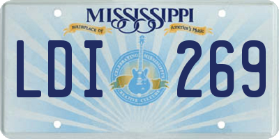 MS license plate LDI269
