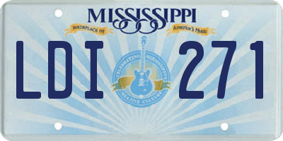 MS license plate LDI271