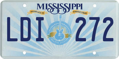 MS license plate LDI272