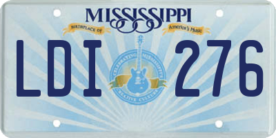 MS license plate LDI276