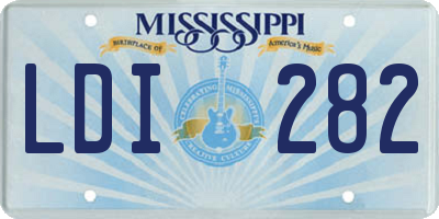 MS license plate LDI282