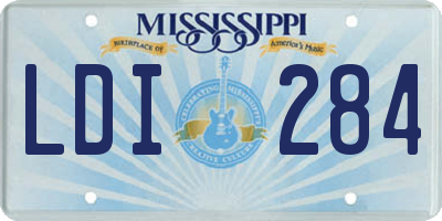 MS license plate LDI284