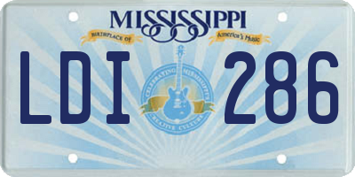 MS license plate LDI286