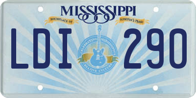 MS license plate LDI290
