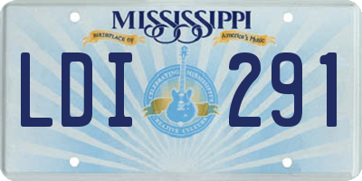MS license plate LDI291