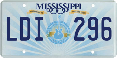 MS license plate LDI296
