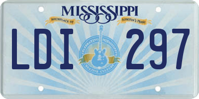 MS license plate LDI297