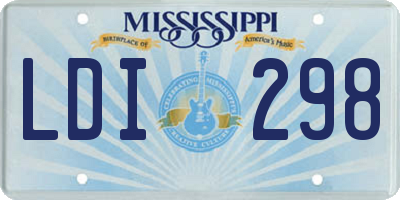 MS license plate LDI298