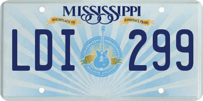 MS license plate LDI299