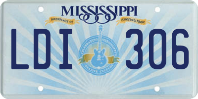 MS license plate LDI306