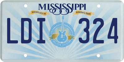 MS license plate LDI324