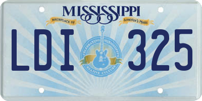 MS license plate LDI325