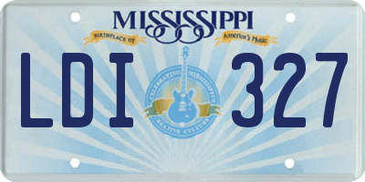 MS license plate LDI327
