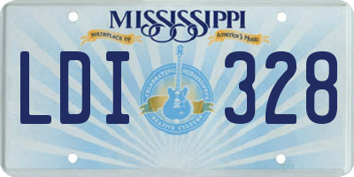 MS license plate LDI328