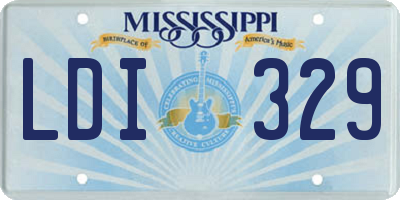 MS license plate LDI329