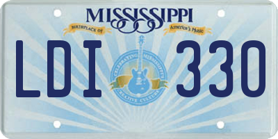 MS license plate LDI330