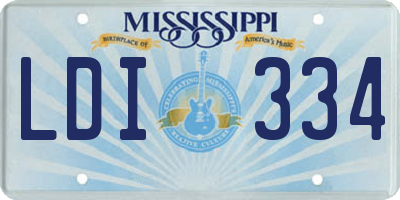 MS license plate LDI334