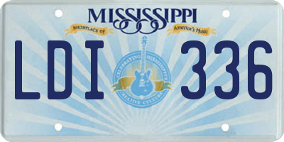 MS license plate LDI336