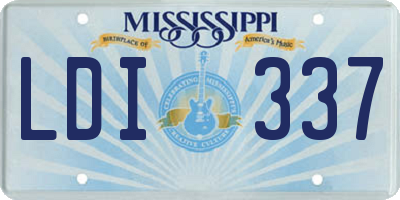 MS license plate LDI337