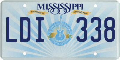 MS license plate LDI338