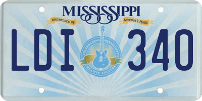 MS license plate LDI340