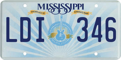 MS license plate LDI346