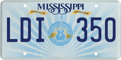 MS license plate LDI350